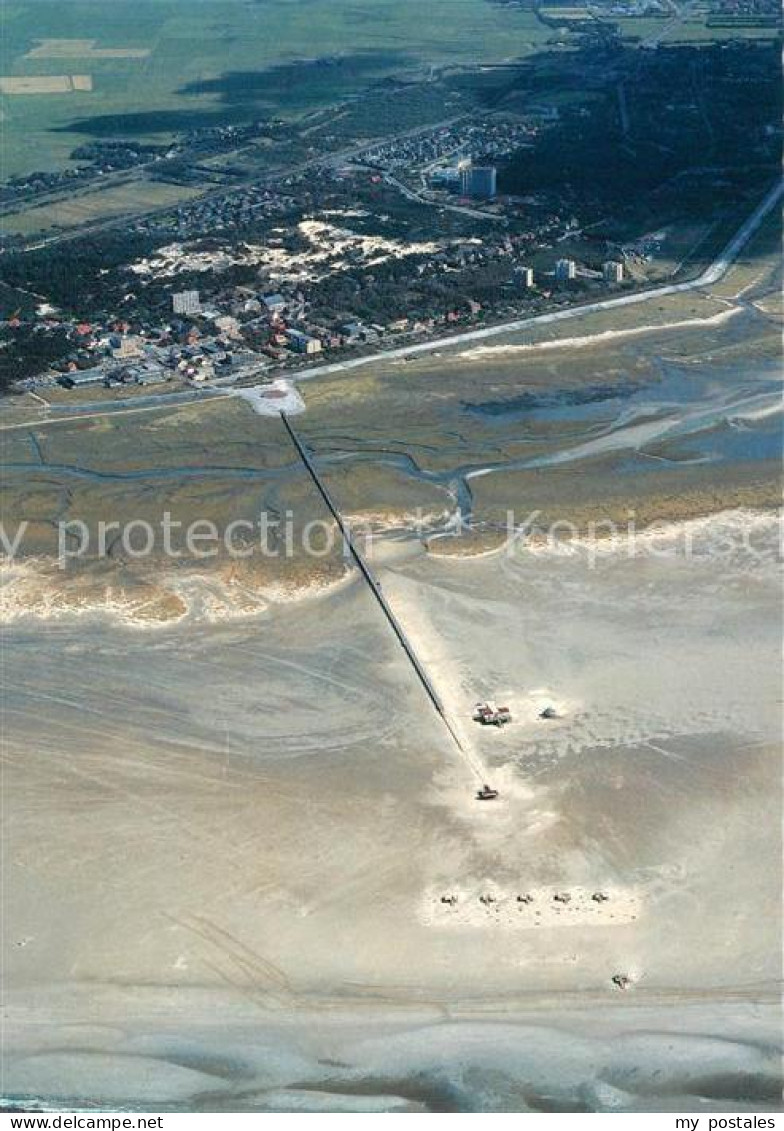 73295243 St Peter-Ording Fliegeraufnahme Mit Seebruecke St Peter-Ording - St. Peter-Ording