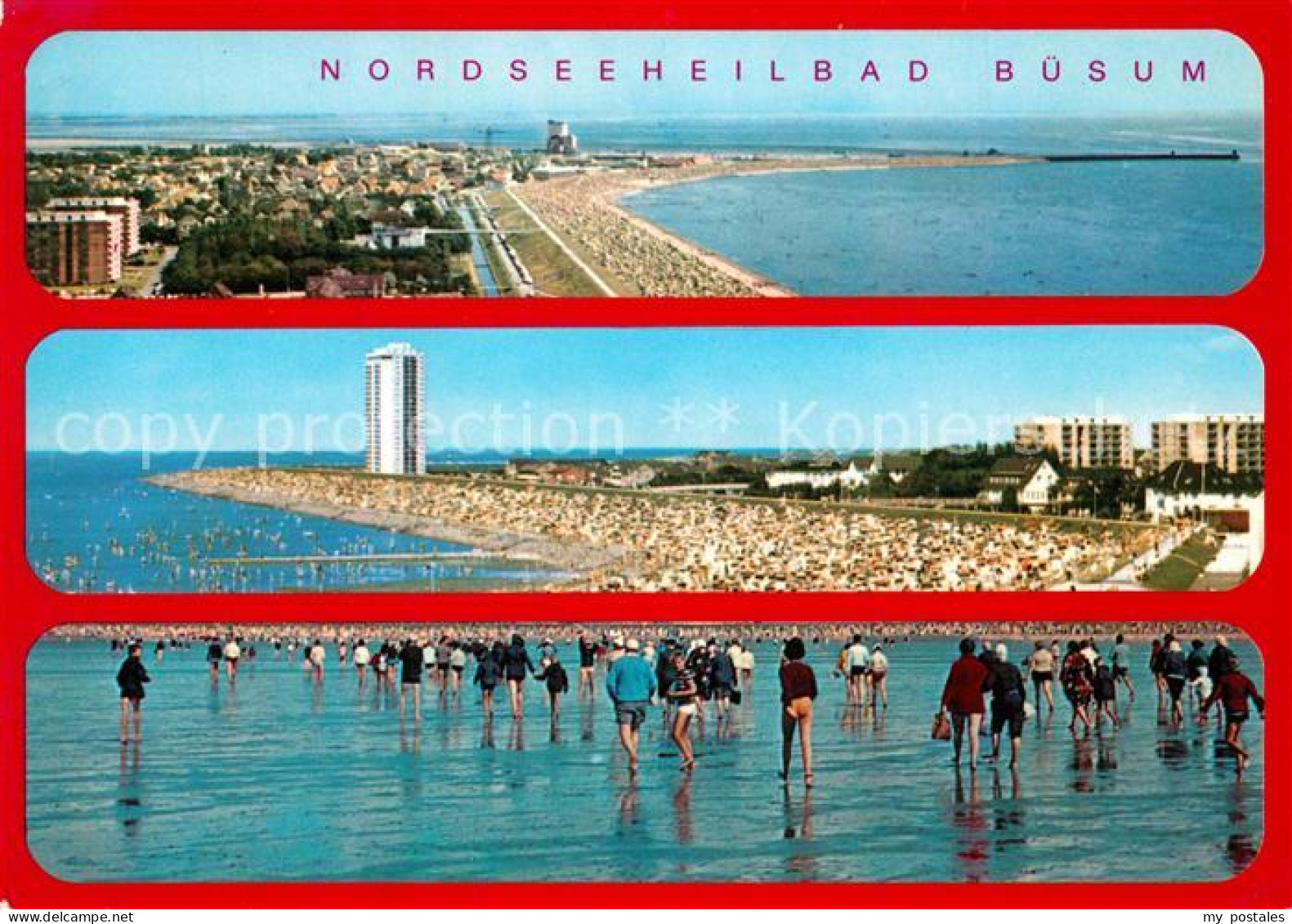 73295193 Buesum Nordseebad Panorama Strand Wattwanderung Buesum Nordseebad - Buesum