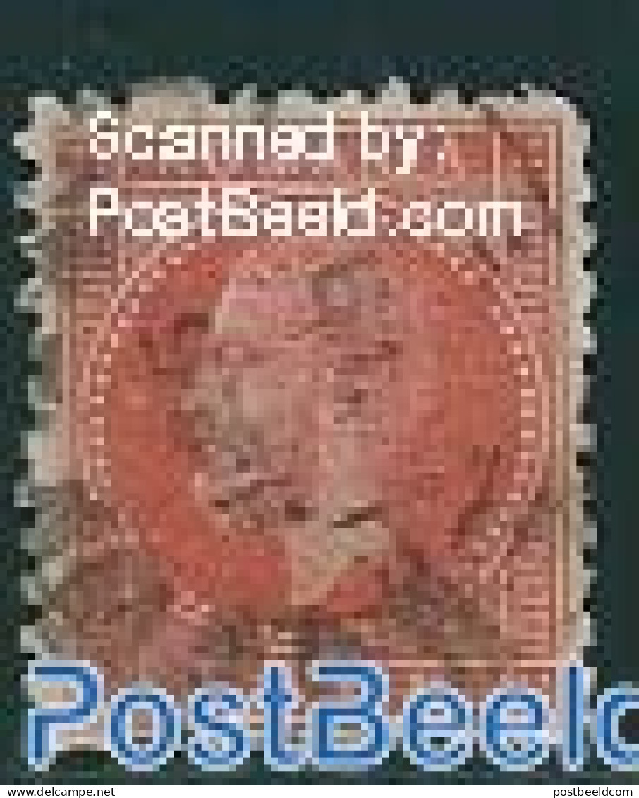 Romania 1876 30B Red On Yellowish Paper, Used, Used - Usado