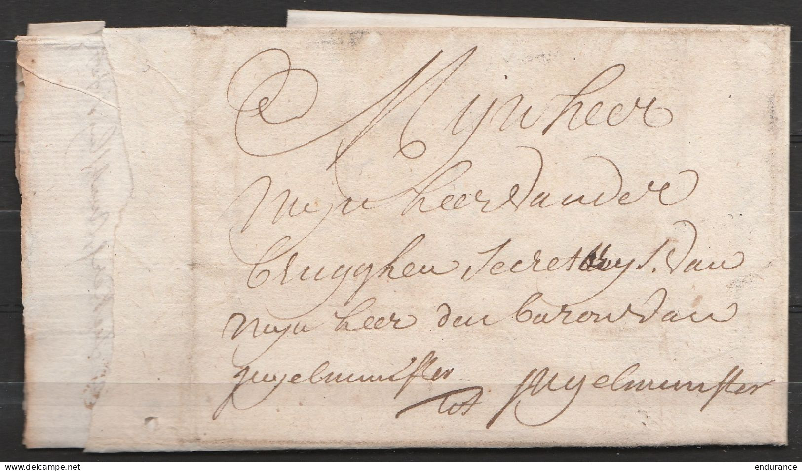 L. Datée 25 April 1727 De CORTRIJK Pour INGELMUNSTER - 1714-1794 (Pays-Bas Autrichiens)