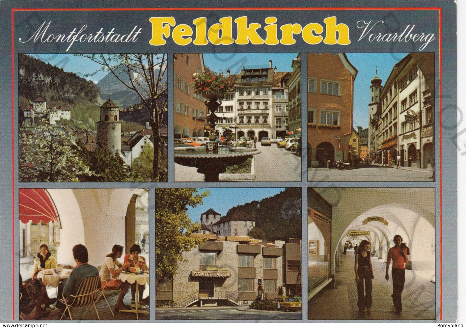 CARTOLINA  C1 FELDKIRCH,VORARLBERG,AUSTRIA-MONTFORTSTADT FELDKIRCH,MARKTPLATZ-VIAGGIATA 1996 - Feldkirch