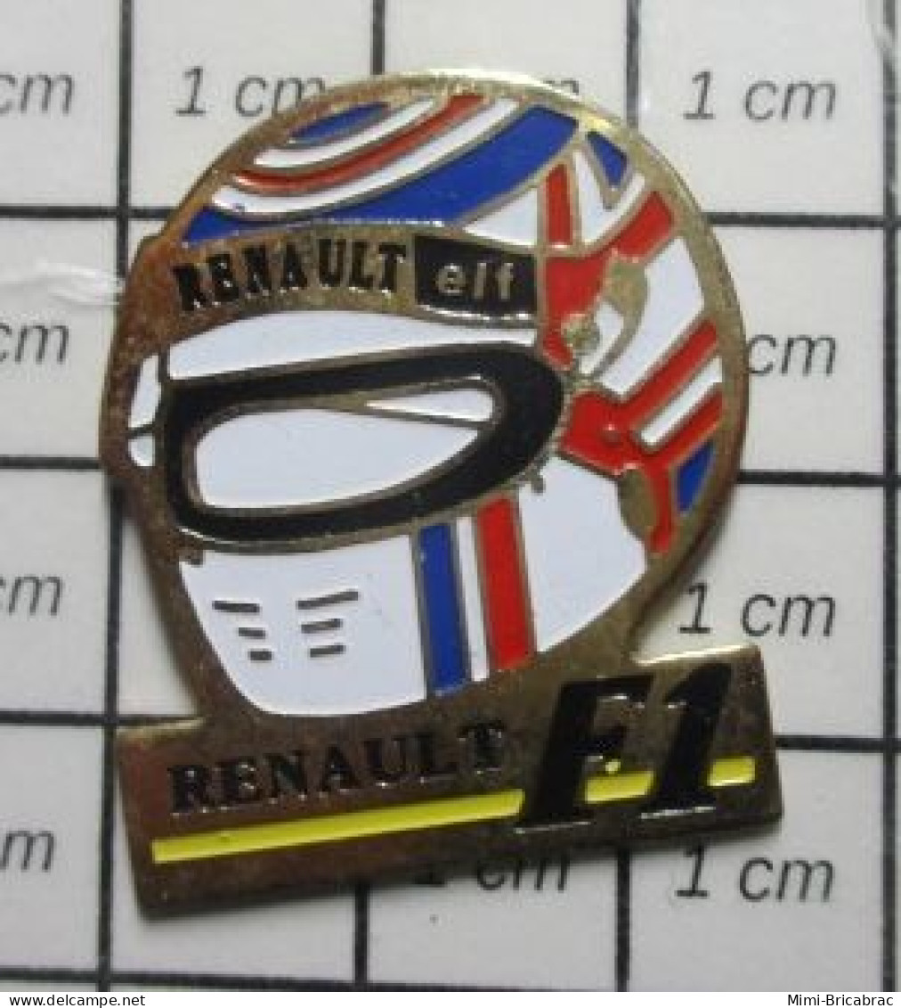 718C Pin's Pins / Beau Et Rare / AUTOMOBILES / CASQUE PILOTE F1 RENAULT - Rallye