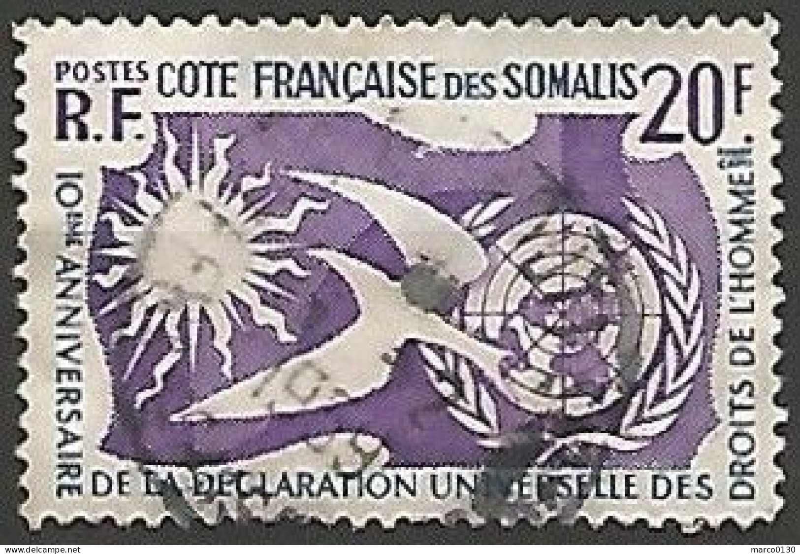 COTE FRANCAISE DES SOMALIS N° 291 OBLITERE - Oblitérés