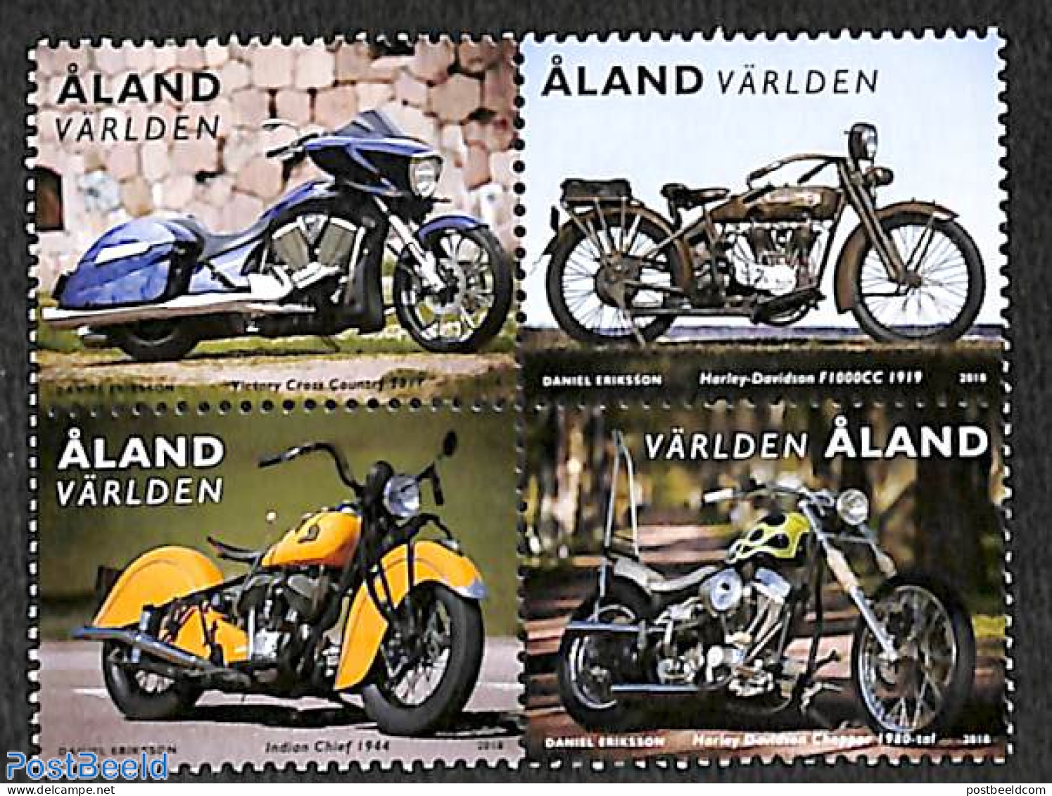 Aland 2018 Motorcycles 4v [+], Mint NH, Transport - Motorcycles - Moto