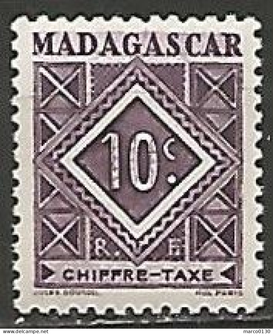 MADAGASCAR / TAXE N° 31 NEUF Avec Charnière - Segnatasse