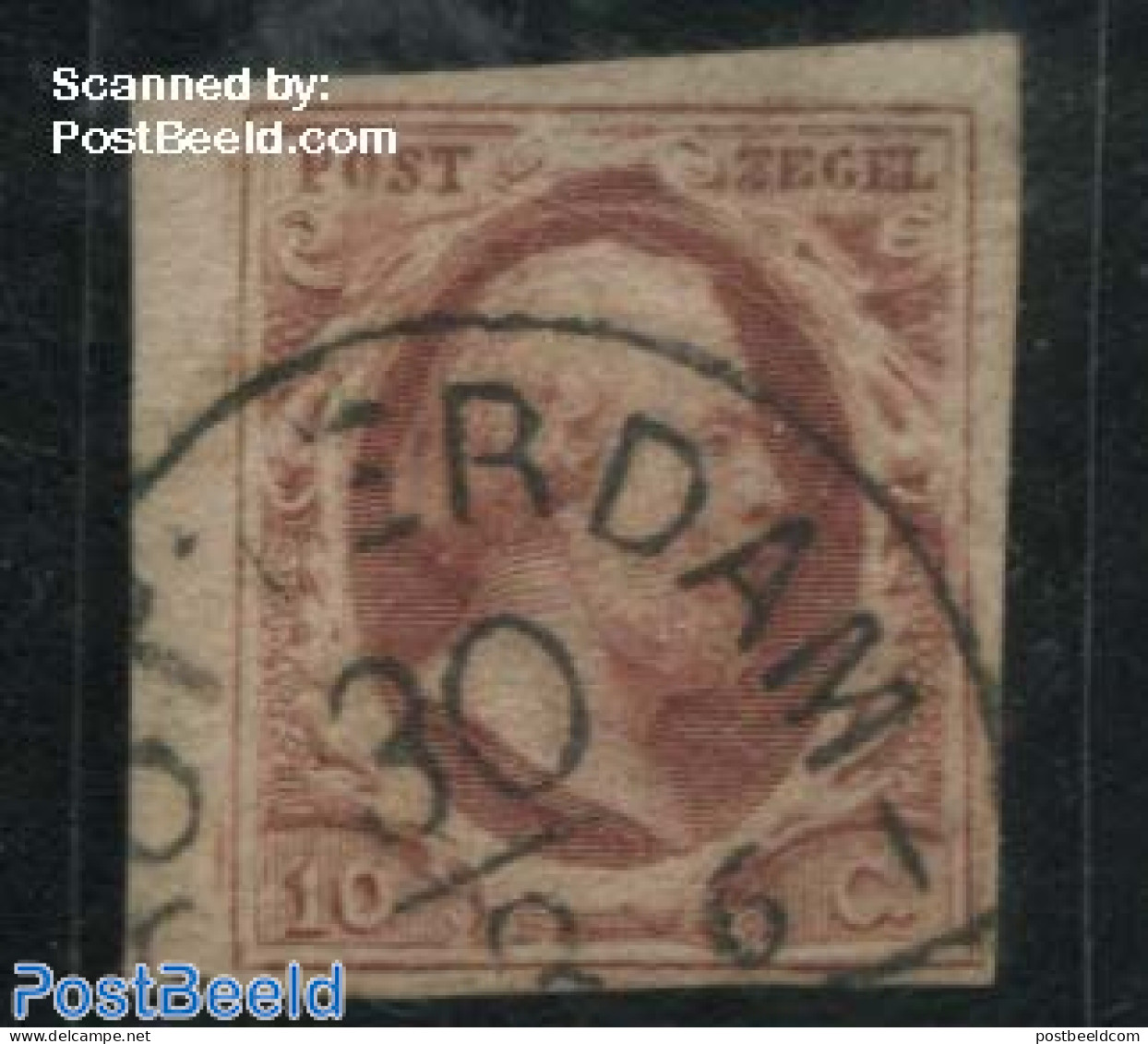 Netherlands 1852 10c, Used, ROTTERDAM-C, Used Stamps - Gebruikt