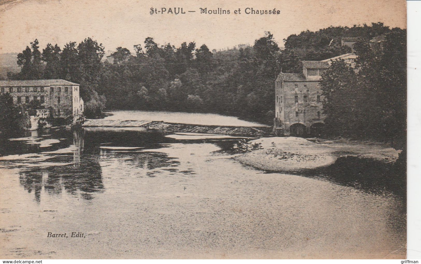 SAINT PAUL CAP DE JOUX MOULINS ET CHAUSSEE 1936 TBE - Saint Paul Cap De Joux