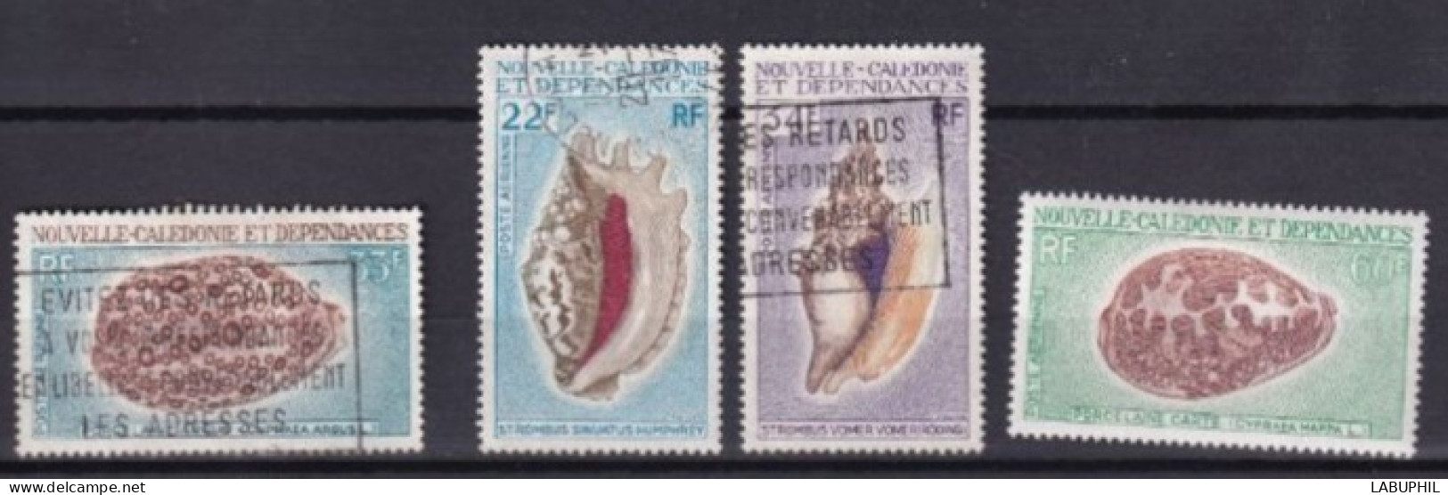 NOUVELLE CALEDONIE Dispersion D'une Collection Oblitéré Used 1970 Faune Coquillages - Used Stamps