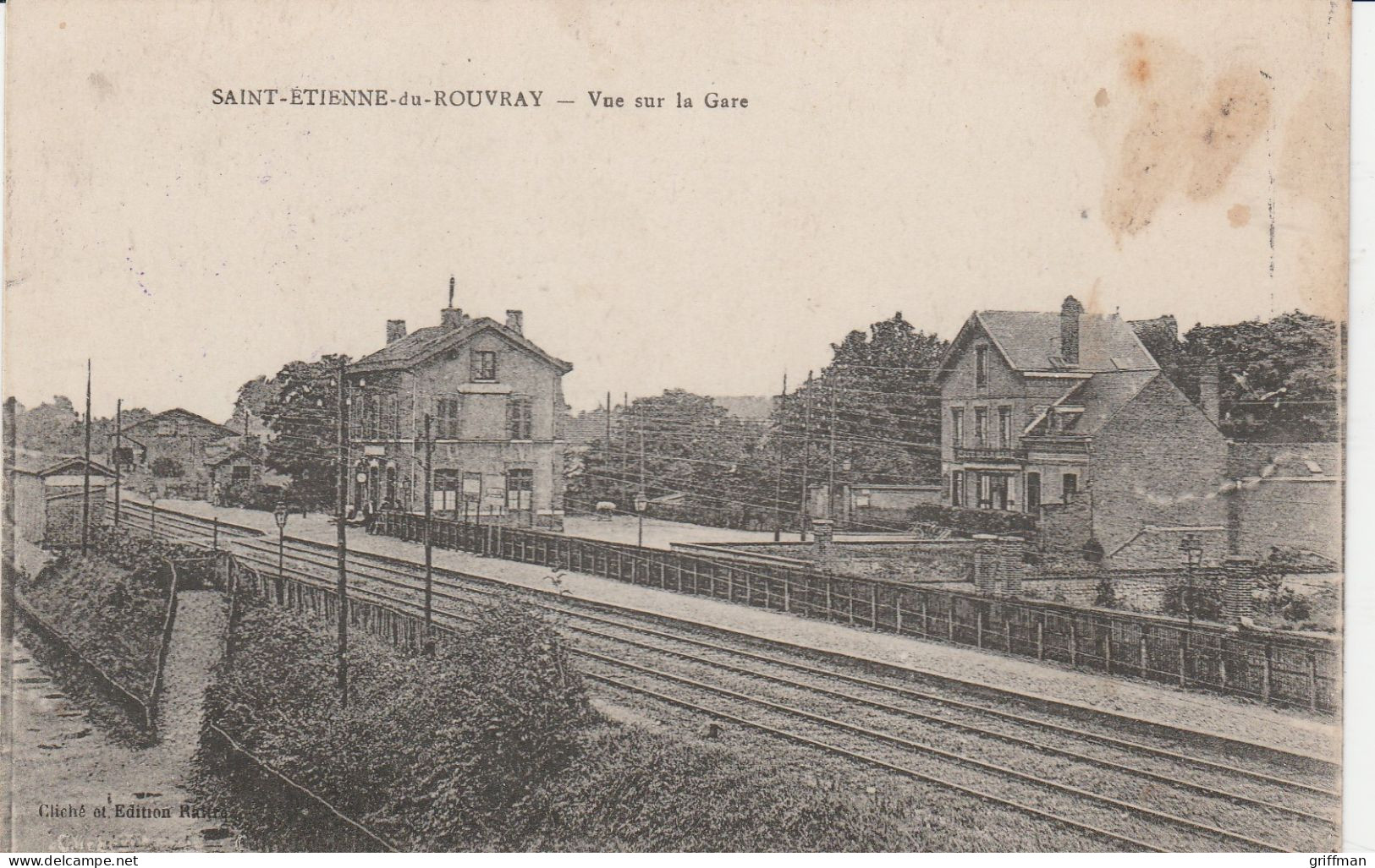 SAINT ETIENNE DU ROUVRAY VUE SUR LA GARE 1918 TBE - Saint Etienne Du Rouvray