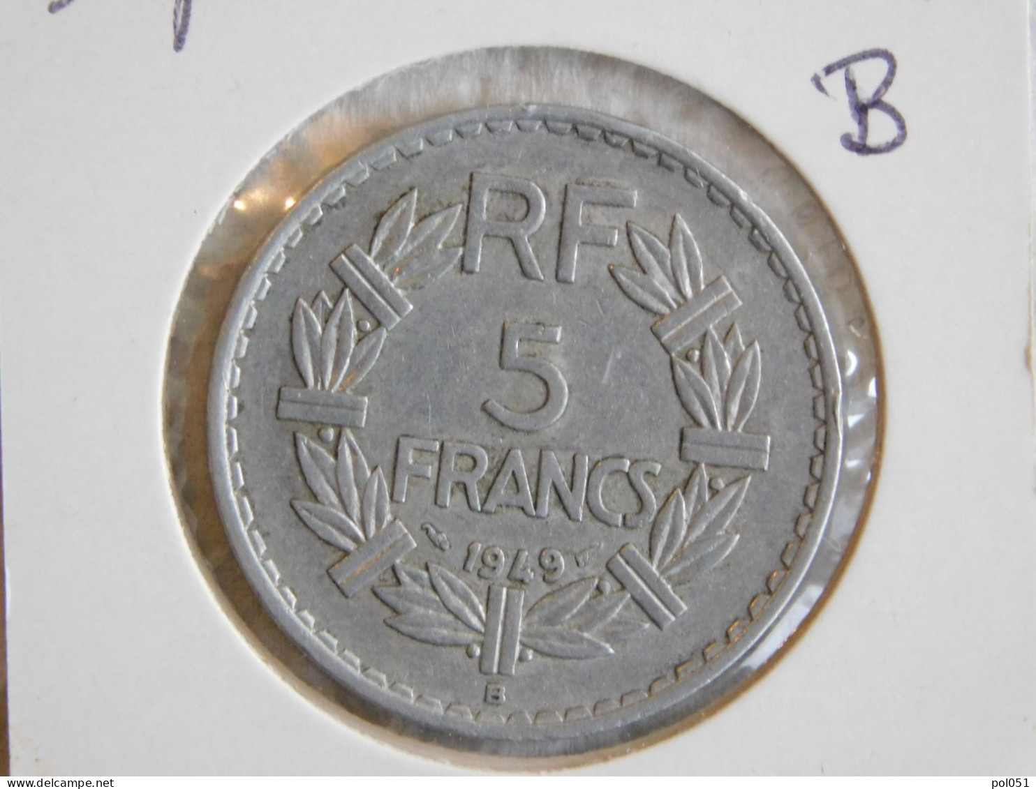 France 5 Francs 1949 B 9 Fermé LAVRILLIER, ALUMINIUM (890) - 5 Francs