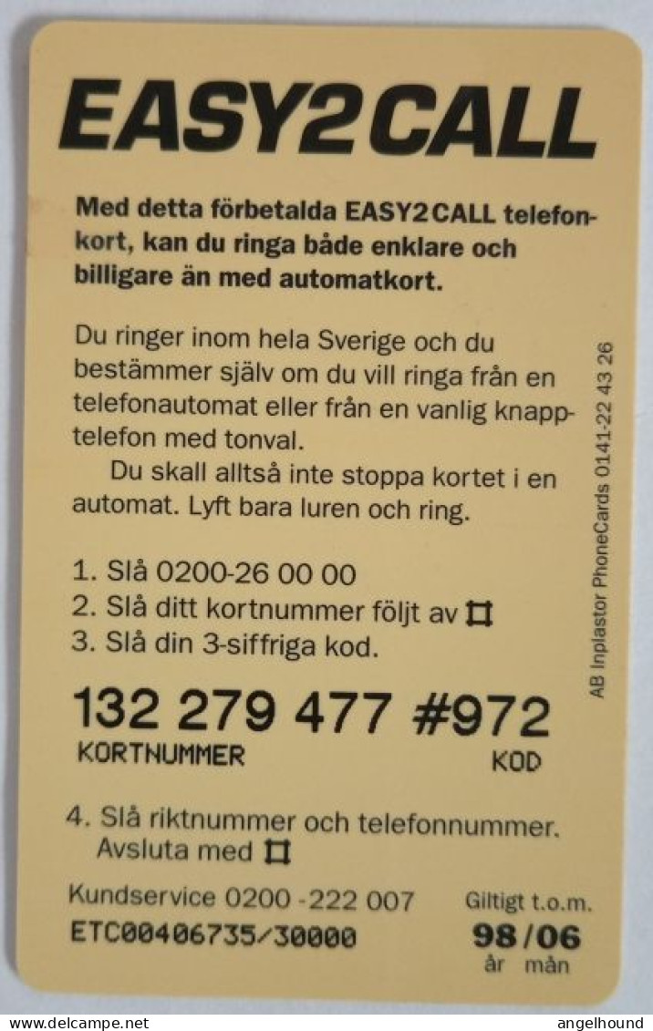Sweden Easy2Call  60 Minutes Prepaid - Suède