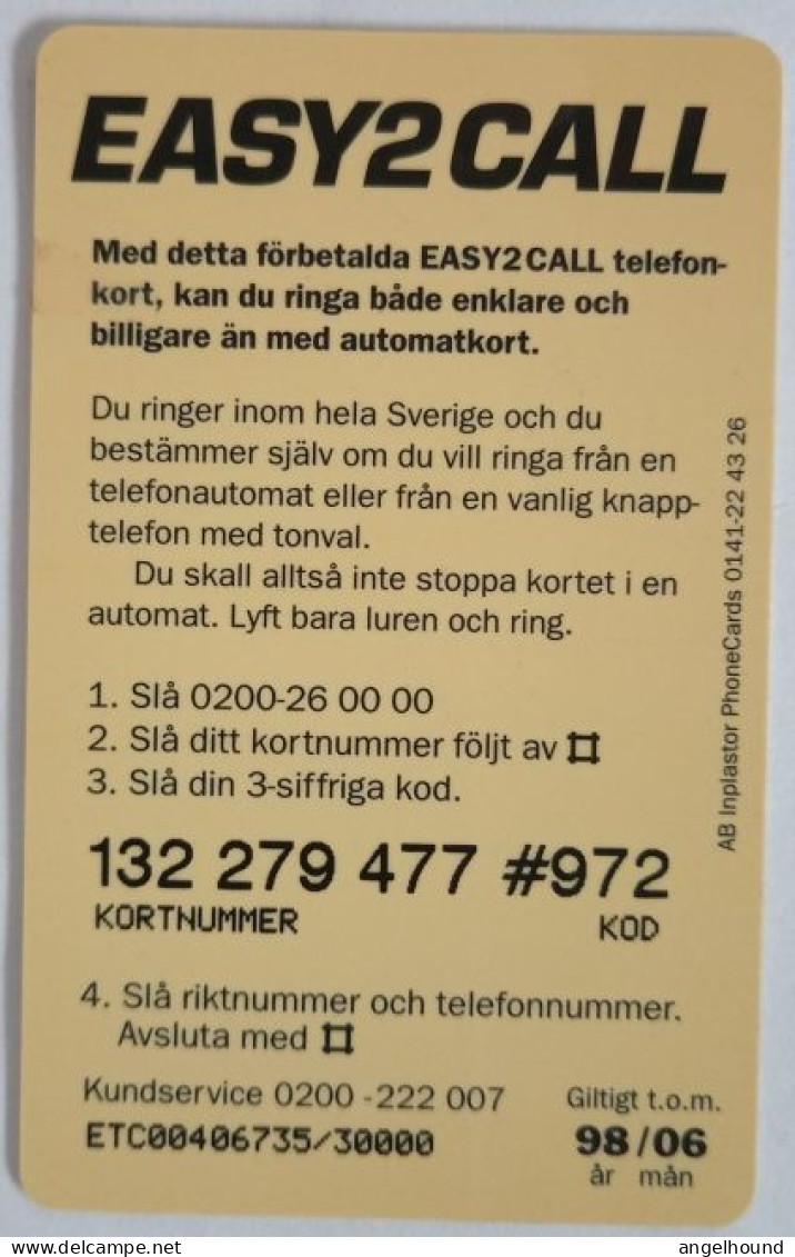 Sweden Easy2Call  60 Minutes Prepaid - Svezia