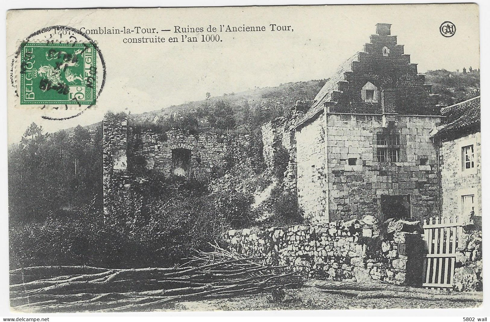 COMBLAIN-LA-TOUR : Ruines De L'ancienne Tour - 1918 - Hamoir