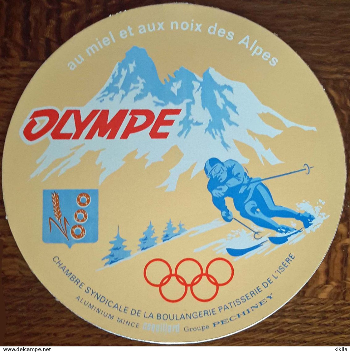 Jeux Olympiques D'Hiver GRENOBLE 1968 Couvercle D'un Plat à Tarte OLYMPE Chambre Syndicale De La Boulangerie-Pâtisserie - Autres & Non Classés