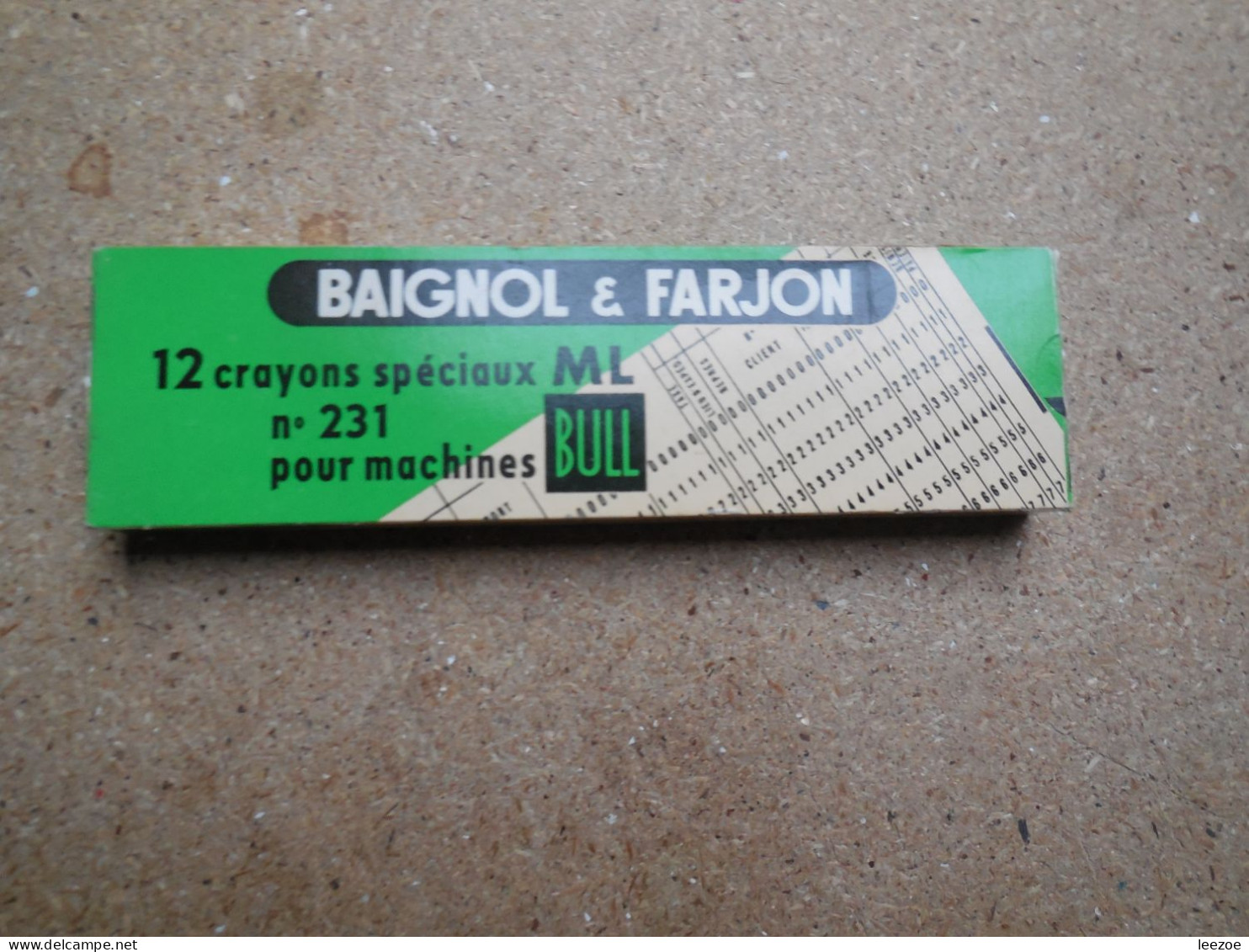 Boite De Crayons BAIGNOL ET FARJON Avec Crayons SPECIAL M.L Pour Machine  BULL N°231........N5 - Pens