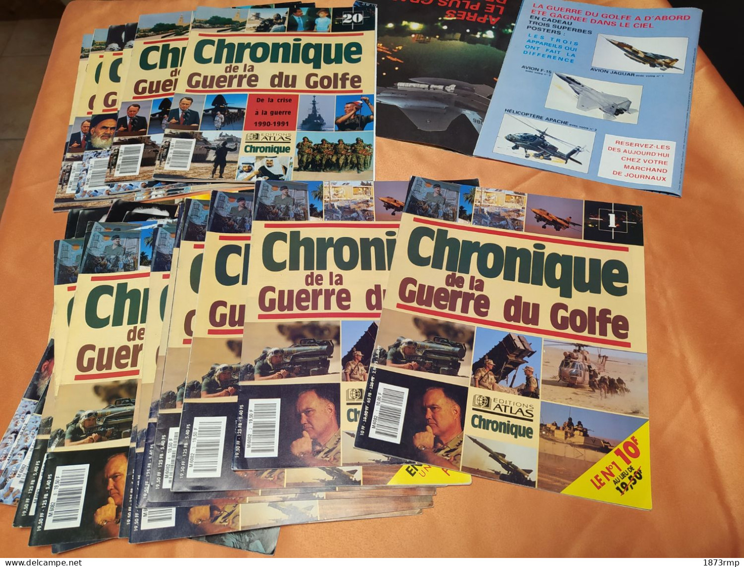 CHRONIQUES DE LA GUERRE DU GOLFE, COMPLET 20 VOLUMES, ED ATLAS, COMPLET SAUF POSTERS AVIONS - Francese