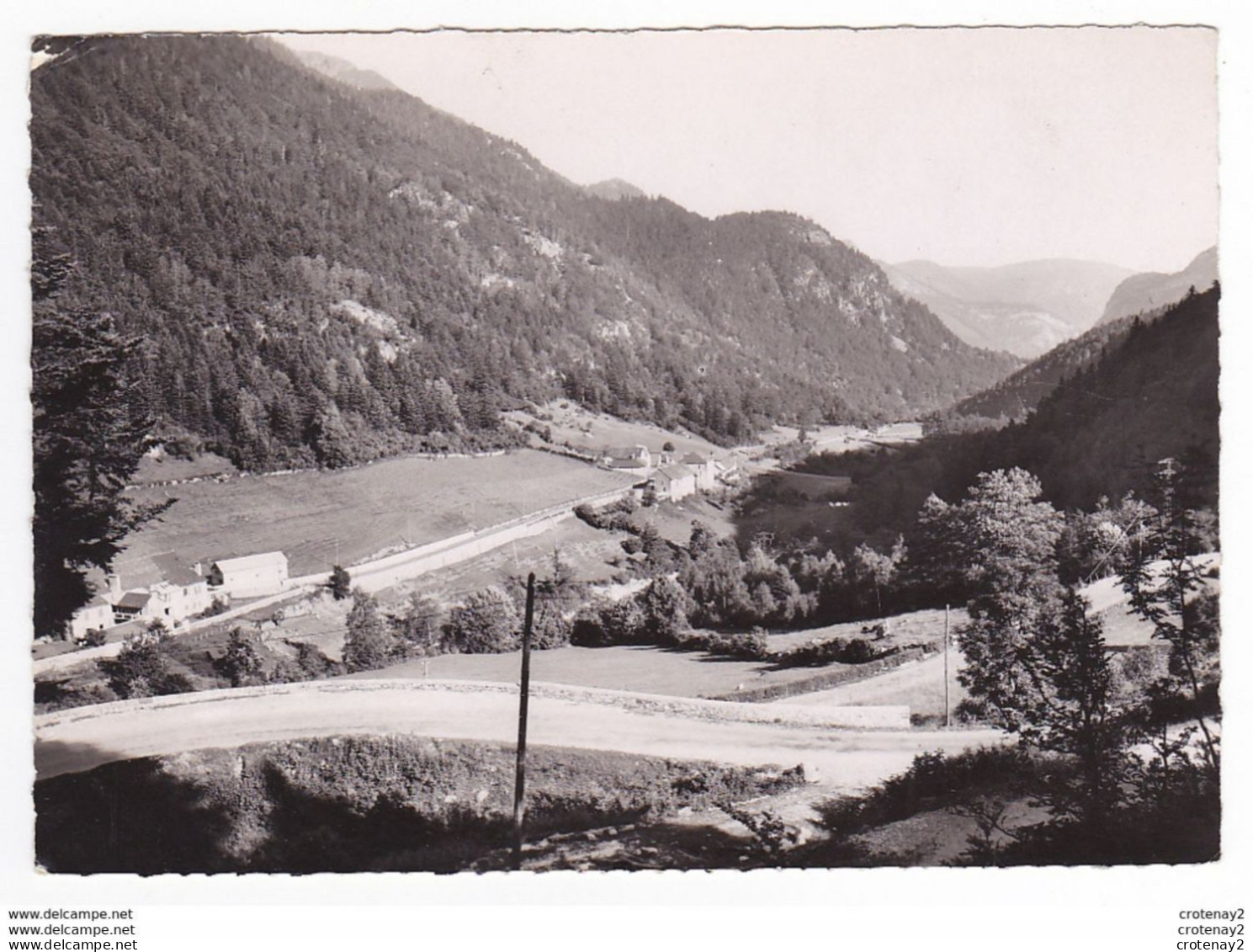 64 Vue Sur GABAS Vers Laruns Prise Des Lacets De La Route D'Artouste N°1055 Vallée D'Ossau VOIR DOS En 1952 - Laruns