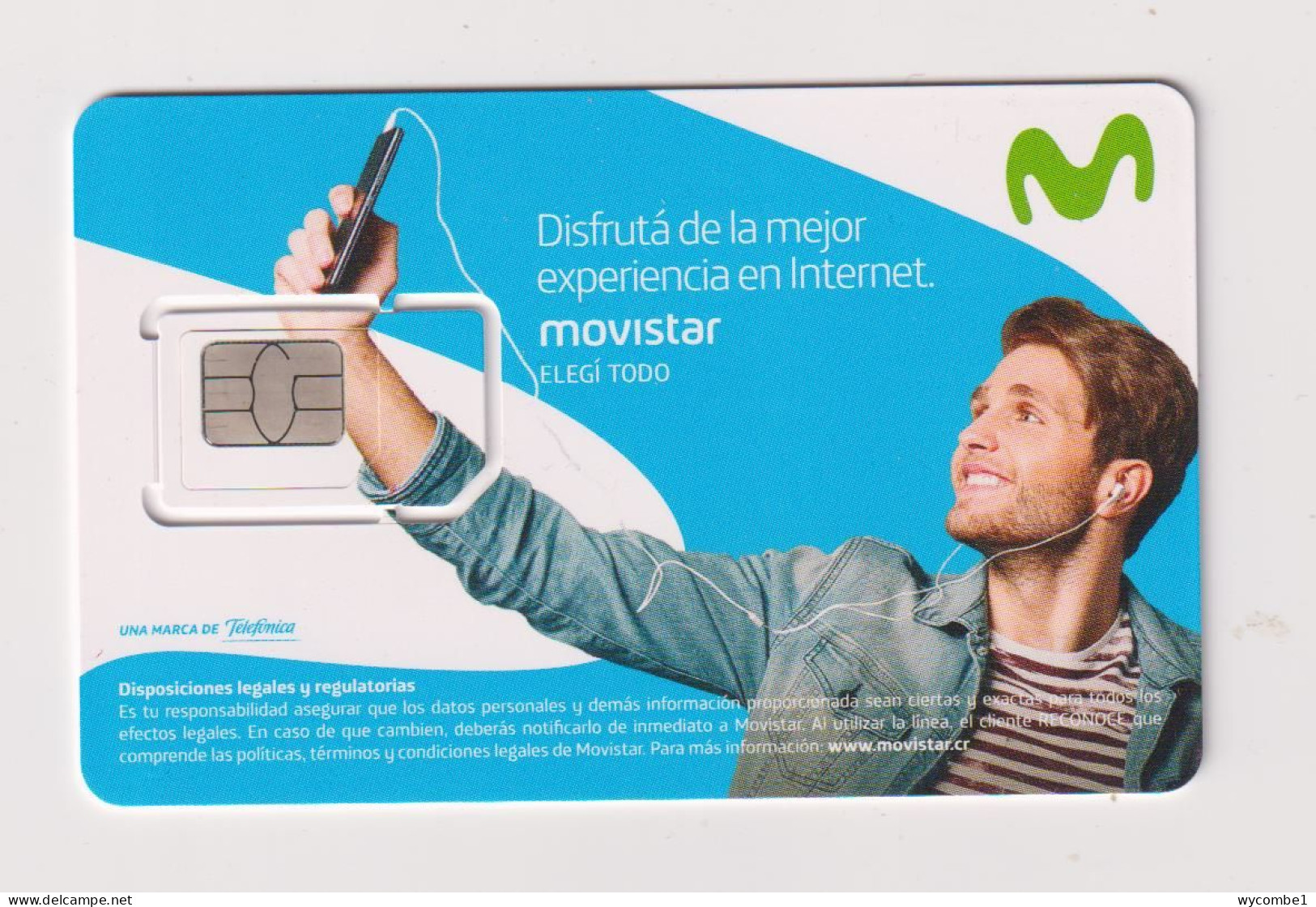 COSTA RICA  - Movistar Unused Chip SIM Phonecard - Costa Rica
