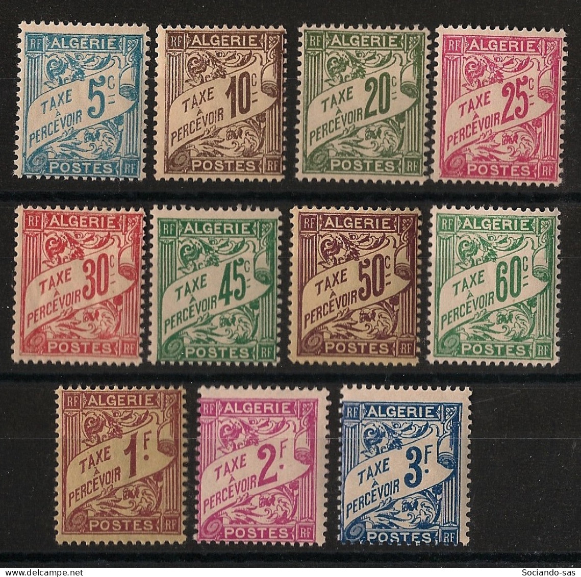 ALGERIE - 1926-28 - Taxe TT N°YT. 1A à 11 - Série Complète - Neuf * / MH VF - Timbres-taxe