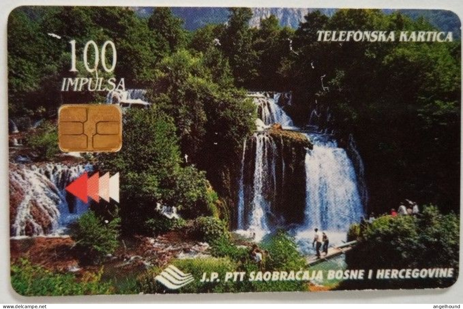 Bosnia 100 Units Chip Card - Waterfalls Una - Bosnien