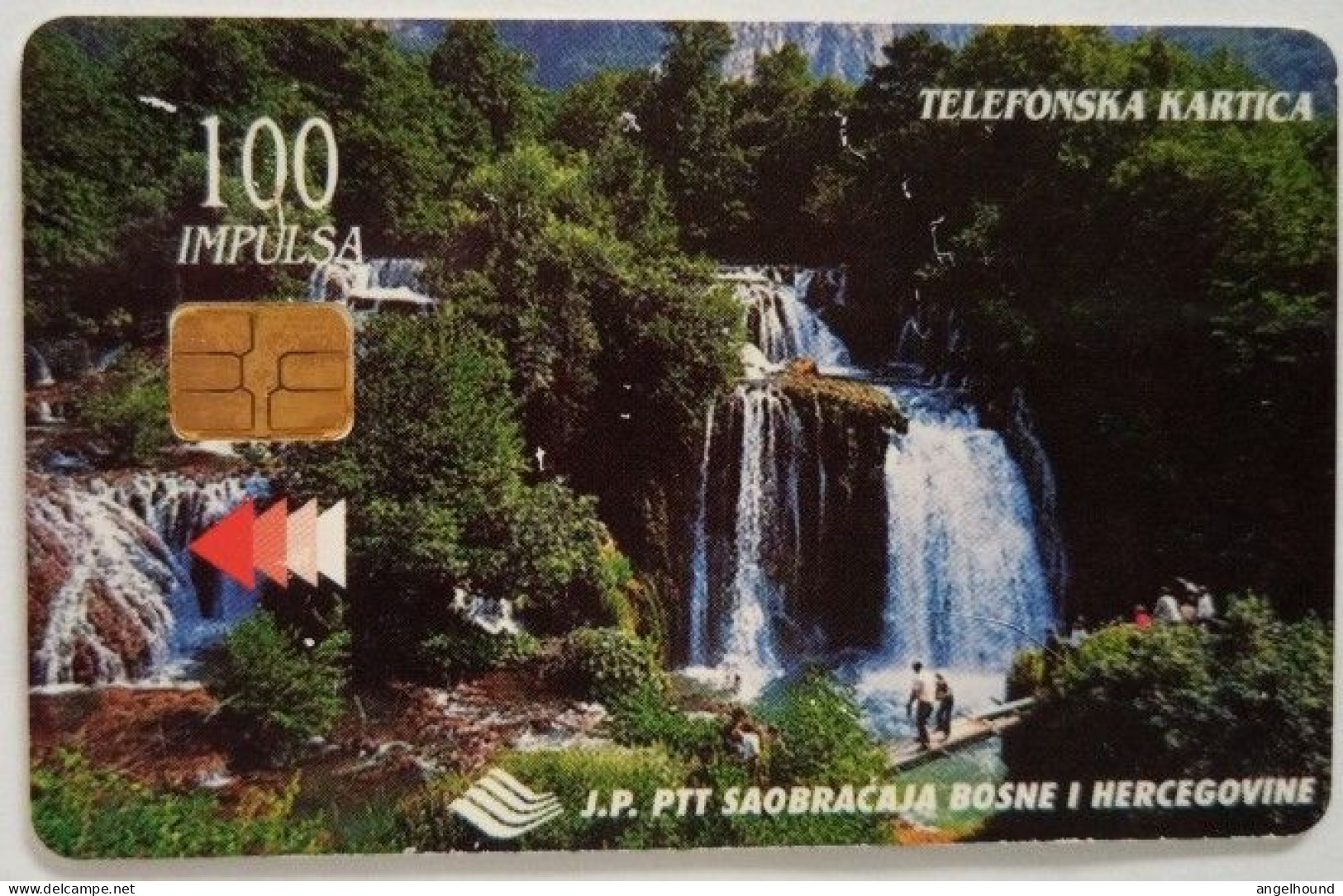 Bosnia 100 Units Chip Card - Waterfalls Una - Bosnia