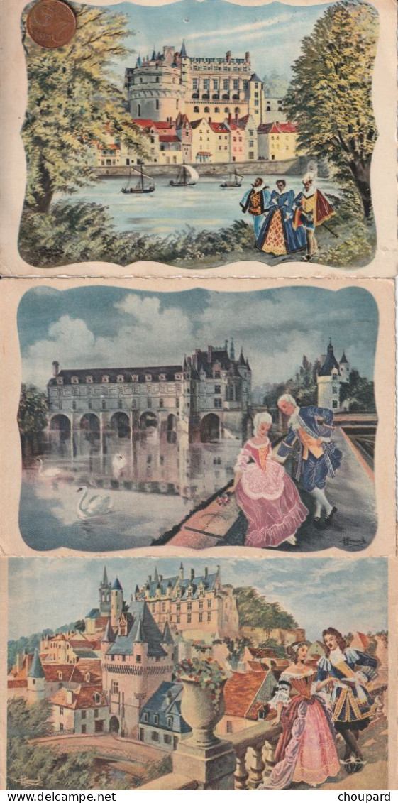 37 - 3 Cartes Postales Anciennes De Chateau D'Amboise , Chenonceau , Et Loches - Troyes