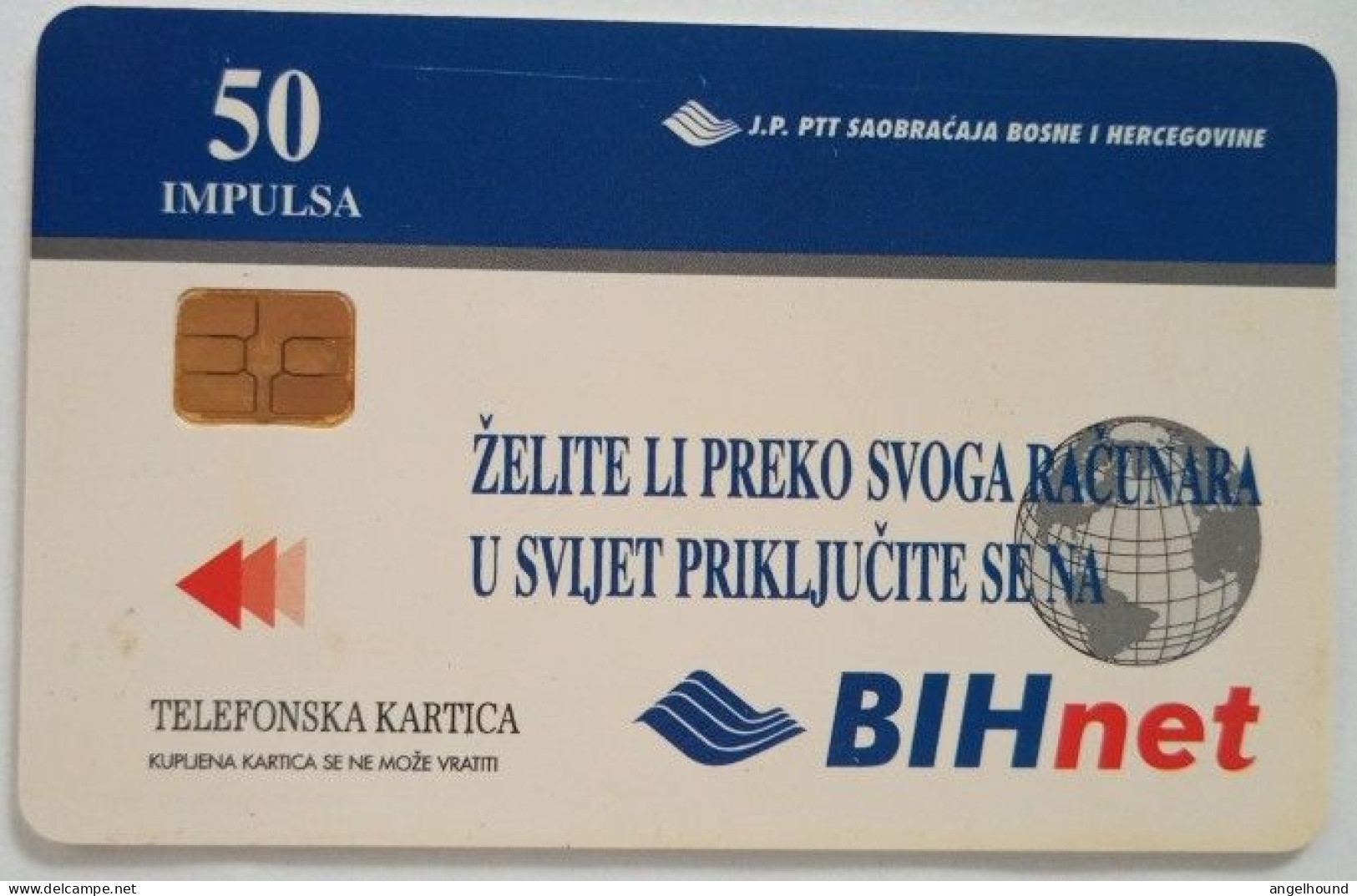 Bosnia 50 Units Chip Card - BIHnet - Bosnien