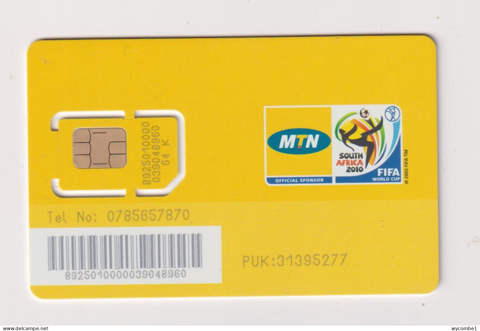 RWANDA  - MTN Y'ello FIFA  World Cup Unused Chip SIM Phonecard - Rwanda