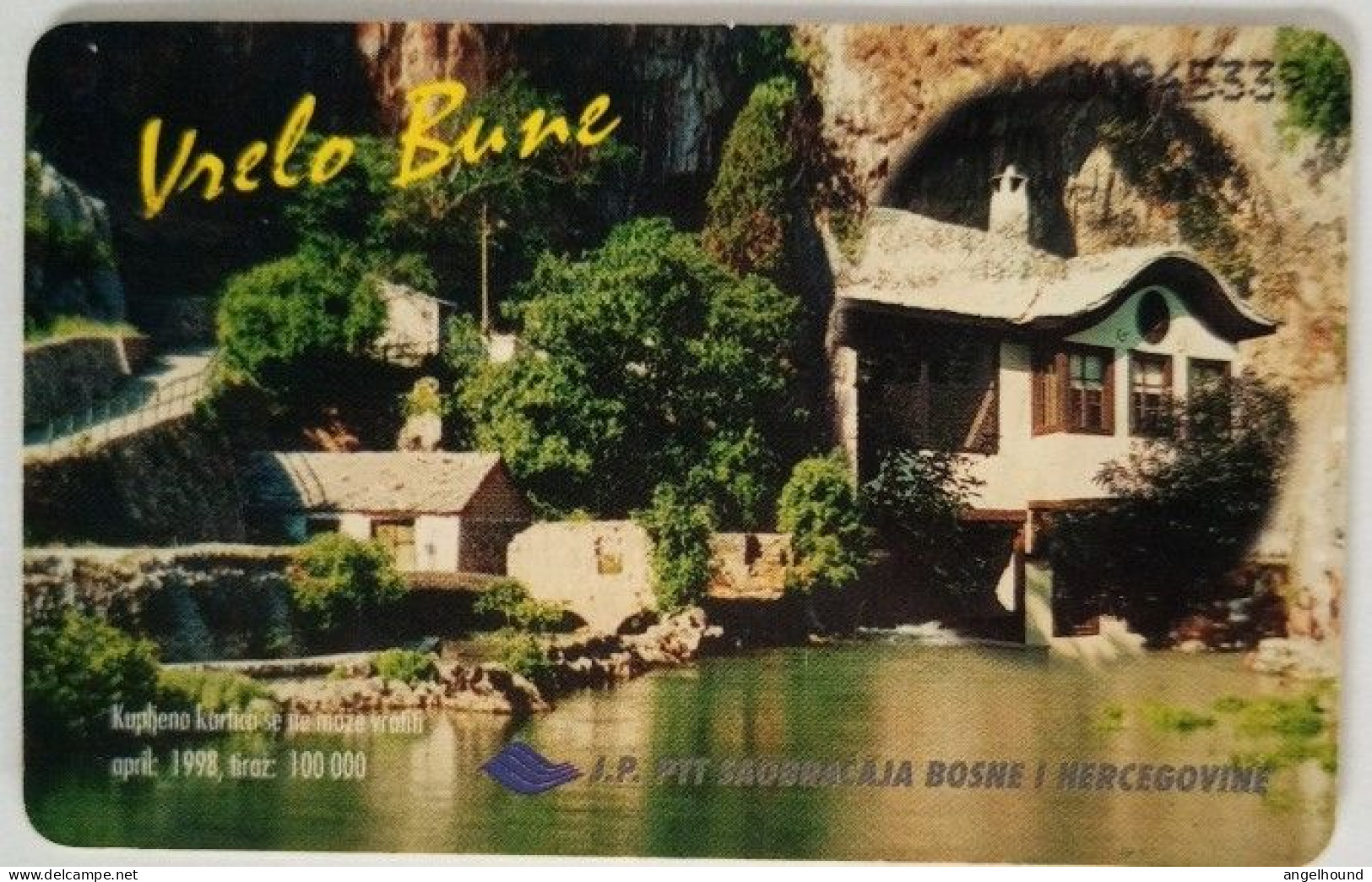 Bosnia 400 Units Chip Card - Vrelo Bune - Bosnia