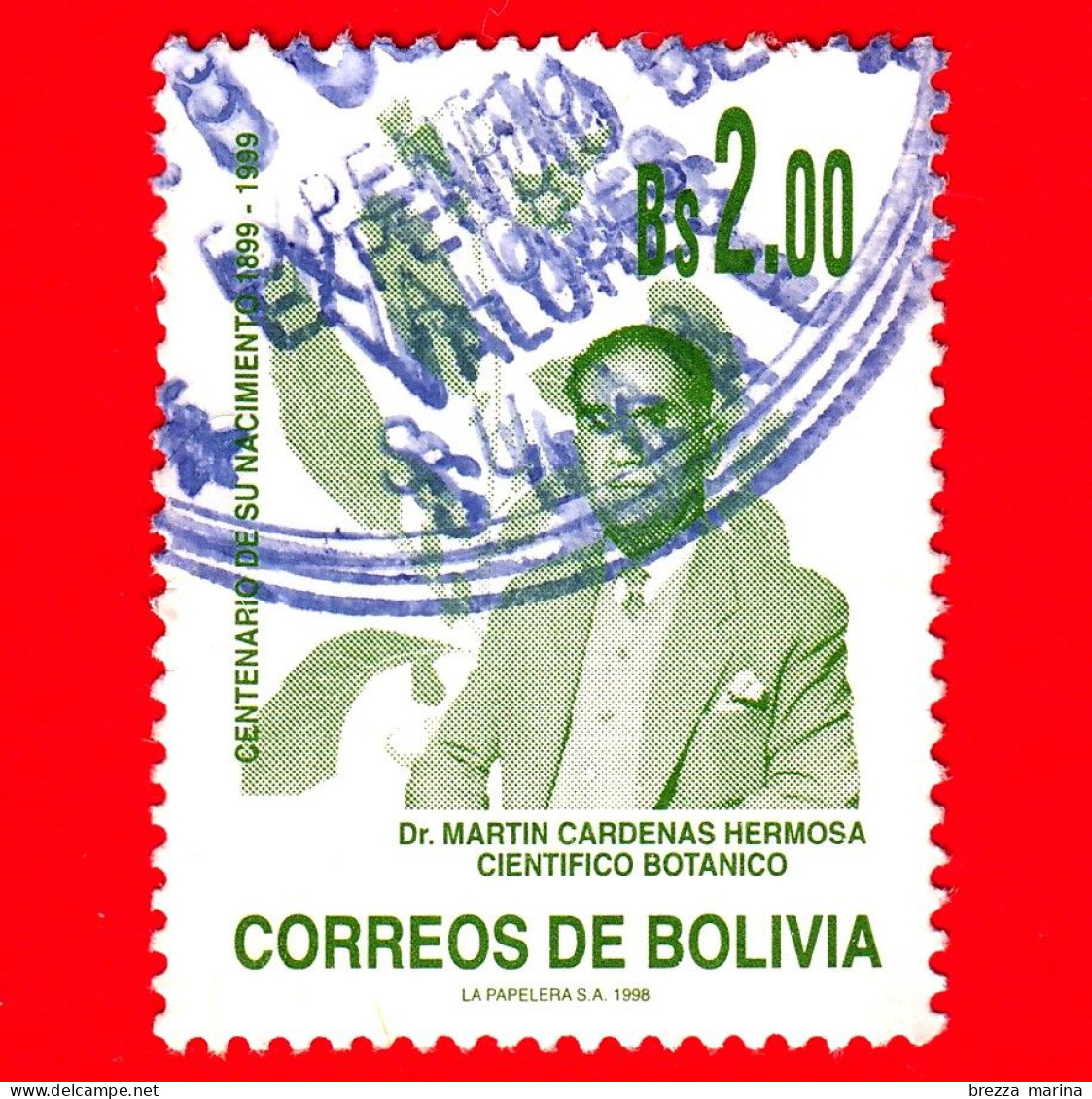 BOLIVIA - Usato - 1998 - Martin Cardenas Hermosa (1899-1973), Botanico - 2.00 - Bolivie