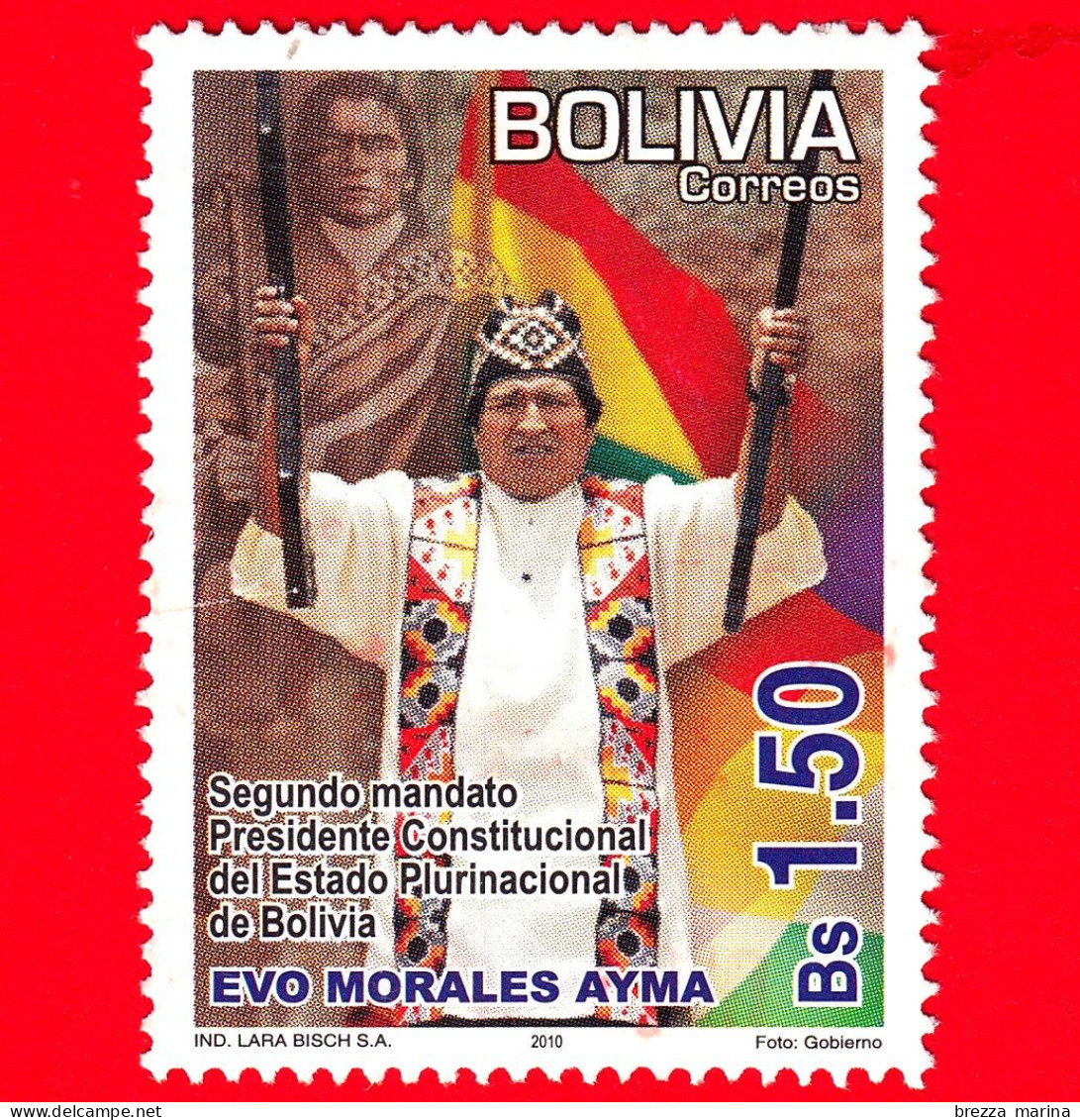 BOLIVIA - Usato - 2010 - Rielezione Del Presidente Evo Morales Ayma - 1.50 - Bolivie