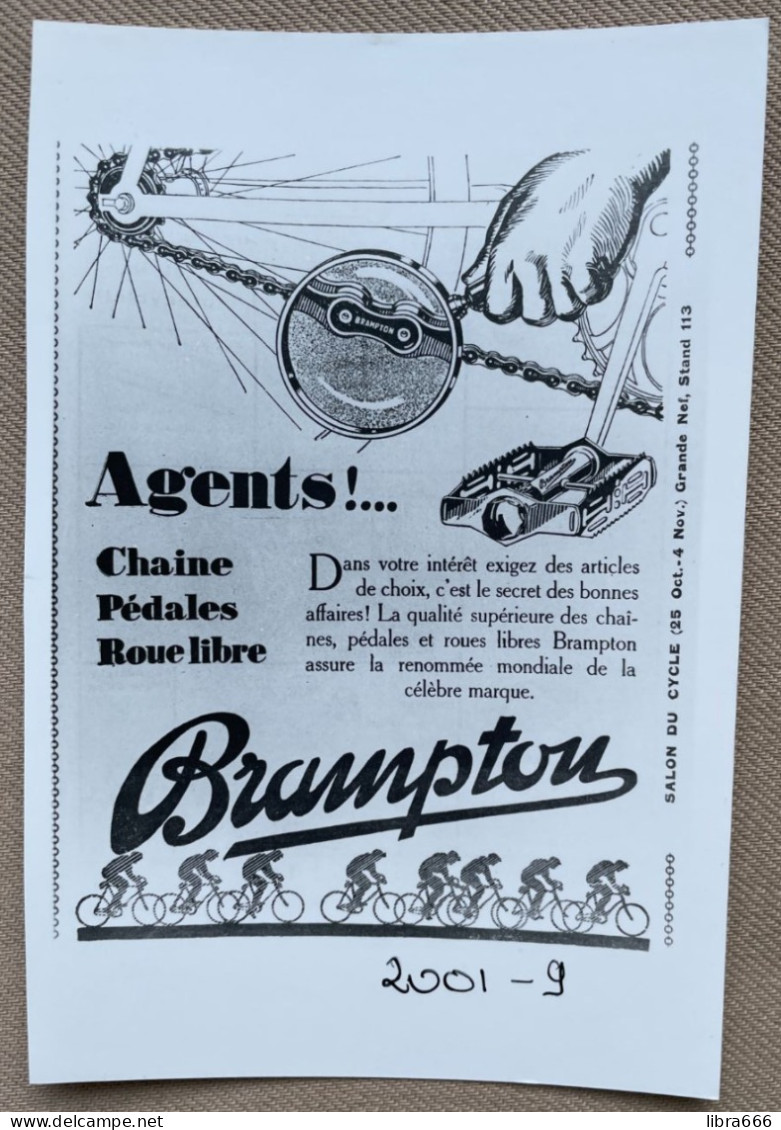 BRAMPTON - Accessoires Cycles - 15 X 10 Cm. (REPRO PHOTO ! Zie Beschrijving, Voir Description, See Description) ! - Ciclismo