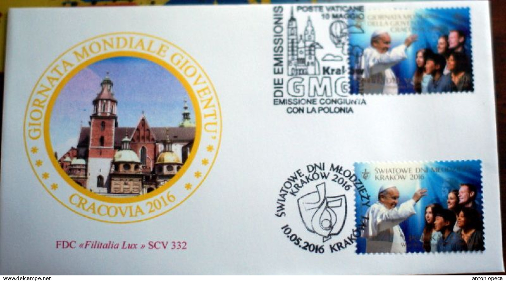 VATICAN - POLAND 2016, GIORNATA DELLA GIOVENTU CRACOVIA, JOINT FDC - Unused Stamps