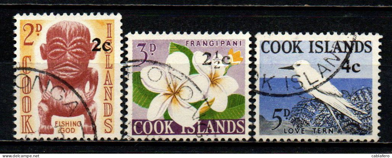 COOK ISLANDS - 1967 - Surcharged With New Value In Black - USATI - Islas Cook