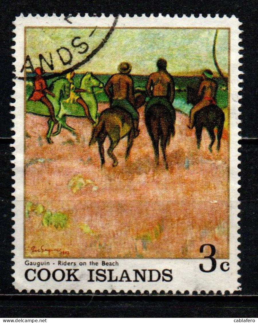 COOK ISLANDS - 1967 - Gauguin Painting: Riders On The Beach - USATO - Islas Cook