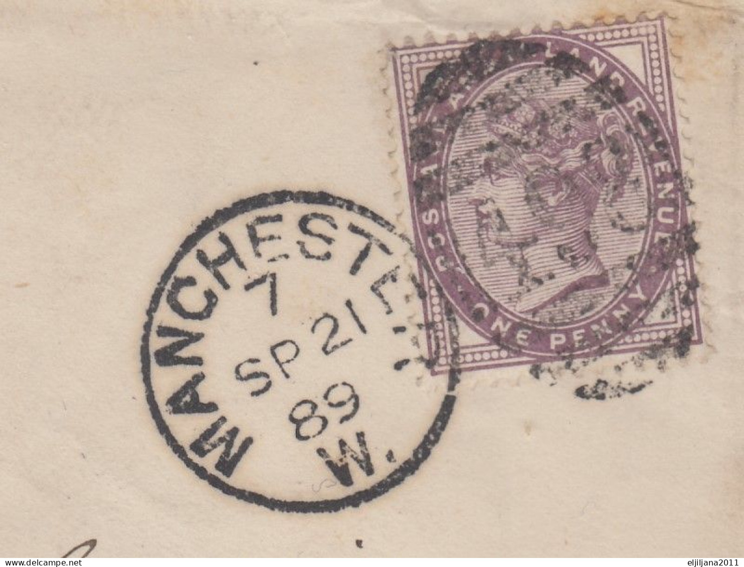 Great Britain - GB / UK 1889 ⁕ QV Used On Cover MANCHESTER - Cartas & Documentos