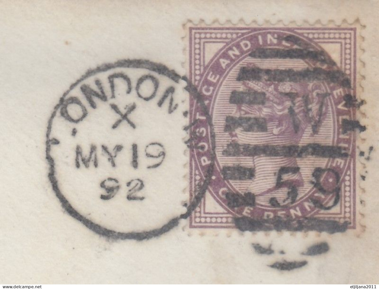 Great Britain - GB / UK 1892 ⁕ QV Used On Cover LONDON - Lettres & Documents