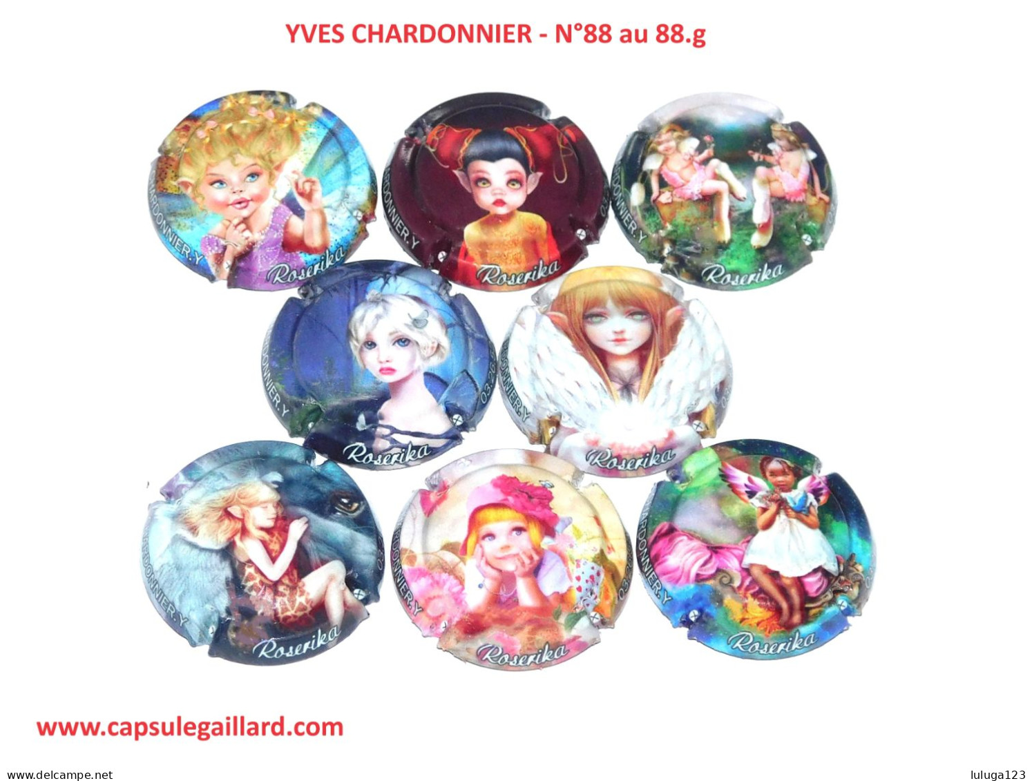 Série De 8 Capsules De Champagne - YVES CHARDONNIER  N°88 Au 88.g - Sammlungen