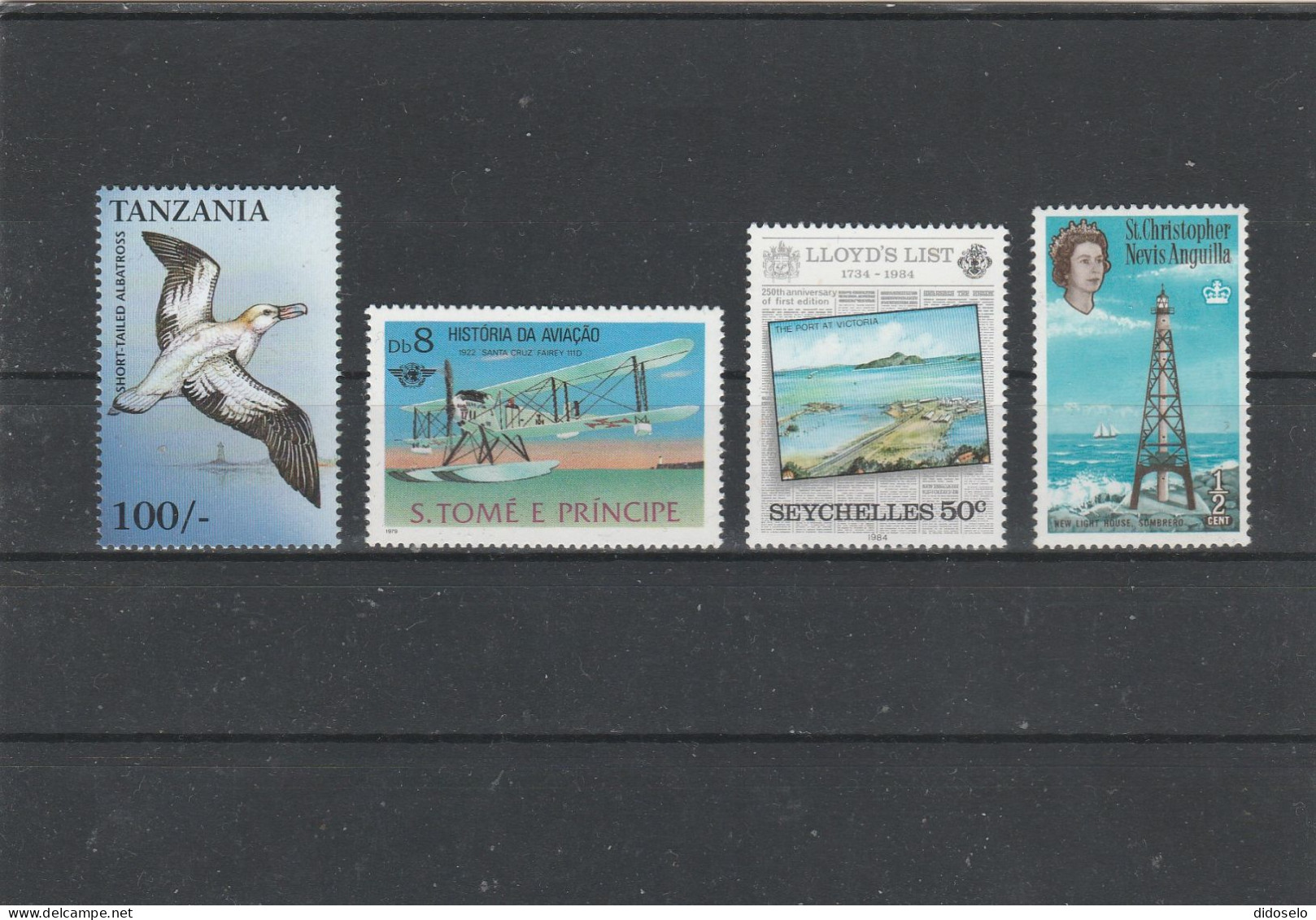 Stamps With Lighthouse On Back Plan MNH(**) - Faros