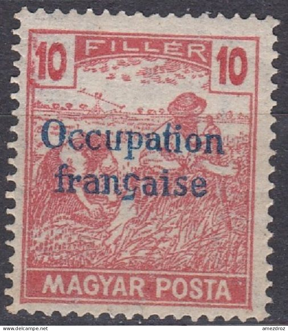 Hongrie Arad 1919 N° 44 NMH ** Moissonneurs Variété O D' Occupation Plus Haut   (A8) - Unused Stamps