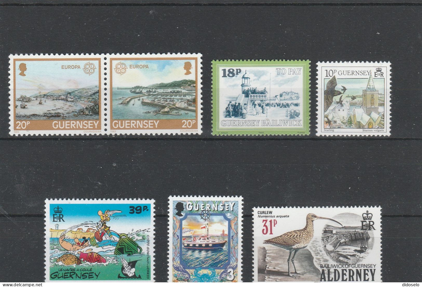 Stamps With Lighthouse On Back Plan MNH(**) - Faros