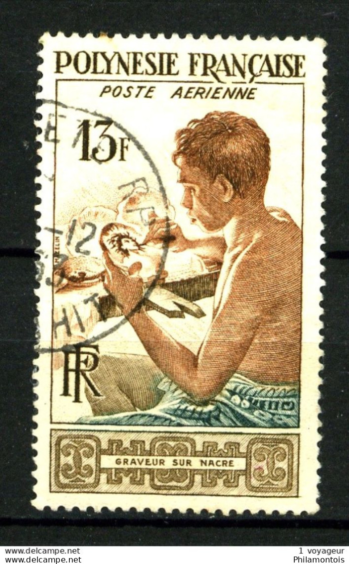 POLYNESIE - PA 1 - Graveur Sur Nacre - Oblitéré - Très Beau - Used Stamps