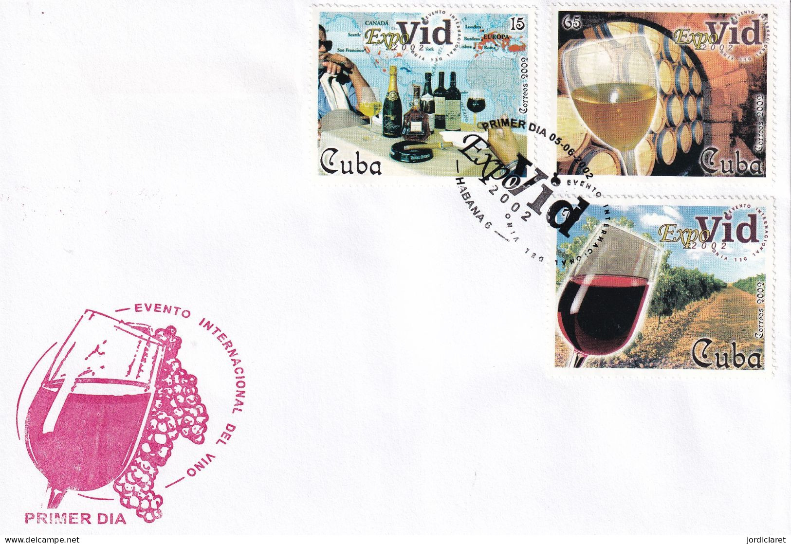 FDC  CUBA  2002 - Vinos Y Alcoholes
