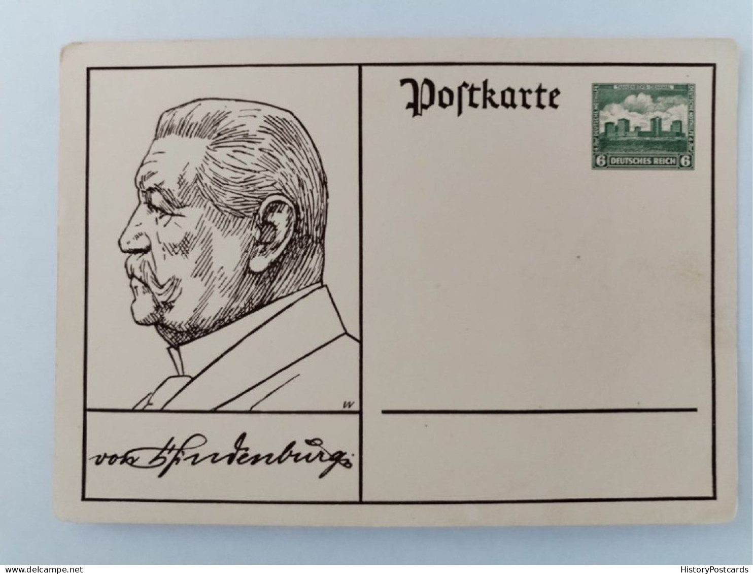 Paul Von Hindenburg,  Postkarte Deutsches Reich,  Tannenberg Denkmal - Hombres Políticos Y Militares