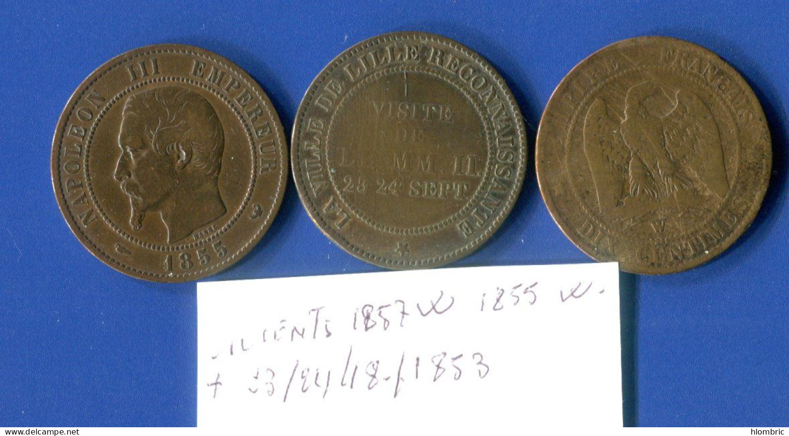 10  Cents  Napoleon 3  Pieces 3 - 10 Centimes