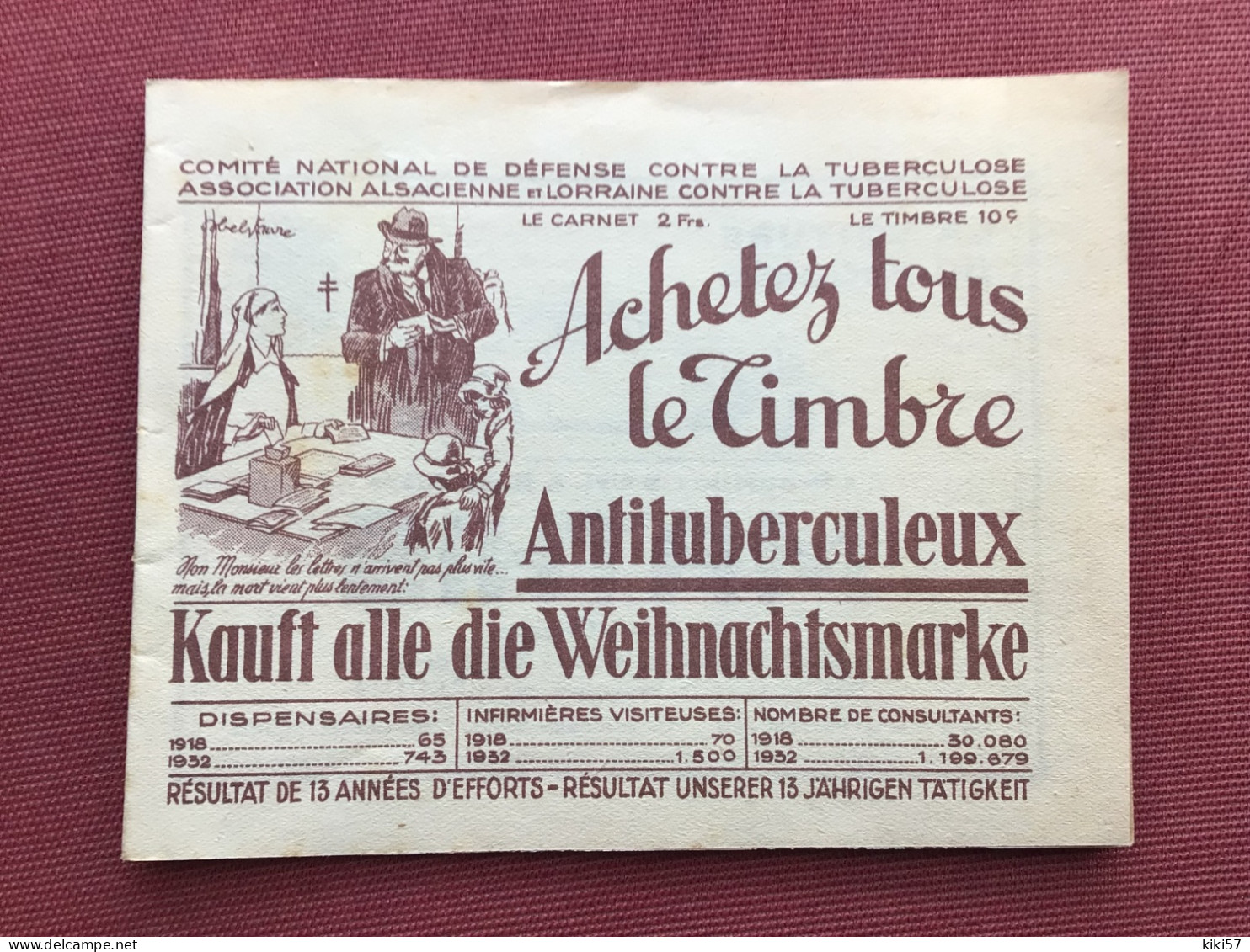 CARNET DE TIMBRES ANTITUBERCULEUX 1932 Complet - Antituberculeux