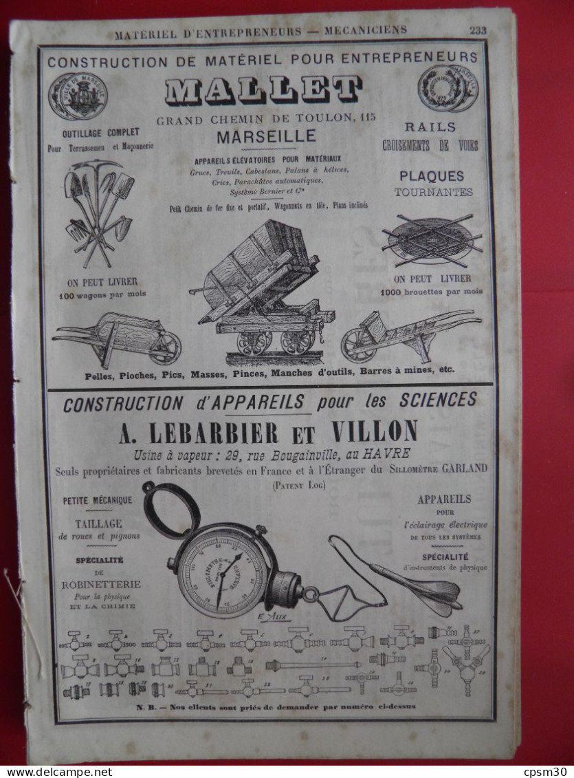 PUB 1884 - Installation Usine Machine Tissus Chaudronnerie Tulpin 76 Rouen, Mallet, Lebarbier&Villon, Piguet - Publicités