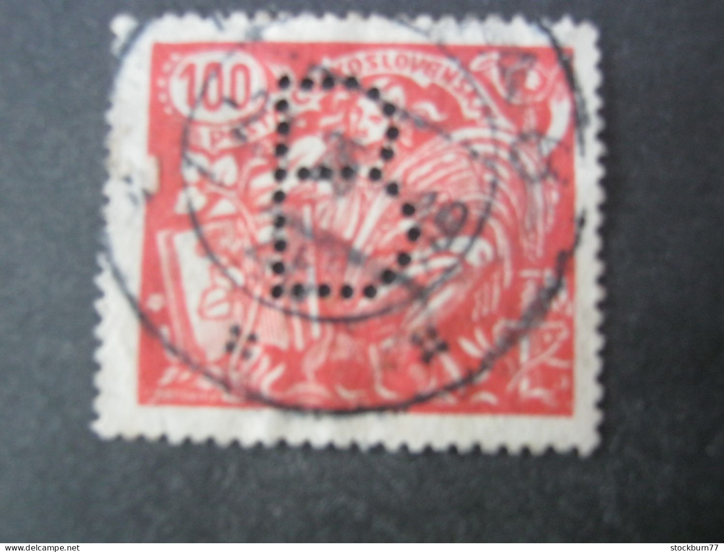 Tschechoslowakei/CSSR ,       Firmenlochung , Perfin , 2 Scans - Used Stamps