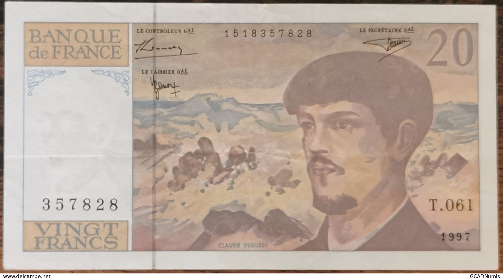 Billet 20 Francs CLAUDE DEBUSSY 1997 FRANCE T.061 - 20 F 1980-1997 ''Debussy''