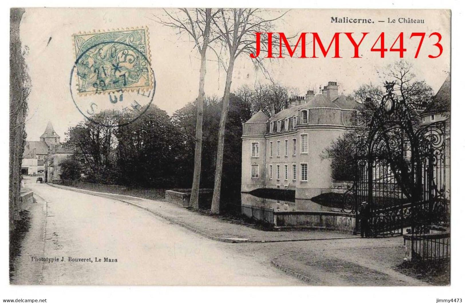 CPA - MALICORNE En 1907 - Le Château - Phot. J. Bouveret  Le Mans - Malicorne Sur Sarthe